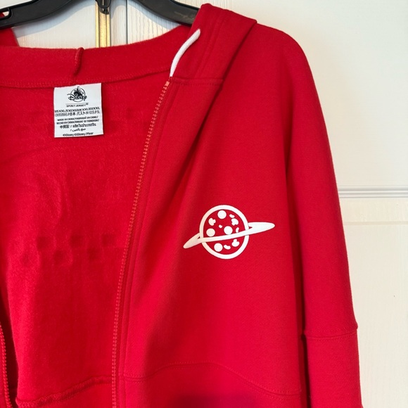 Disney Toy Story NWT Pizza Planet Red/white Spirit Jersey Zipper Hoodie Size XXL - Picture 3 of 9